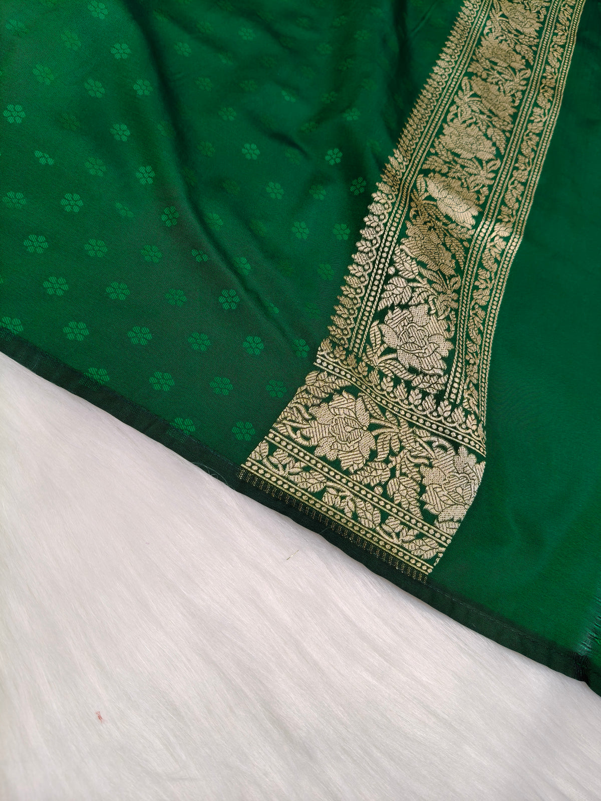 Banarasi Single Tanchhui Saree Green Shade BTS007