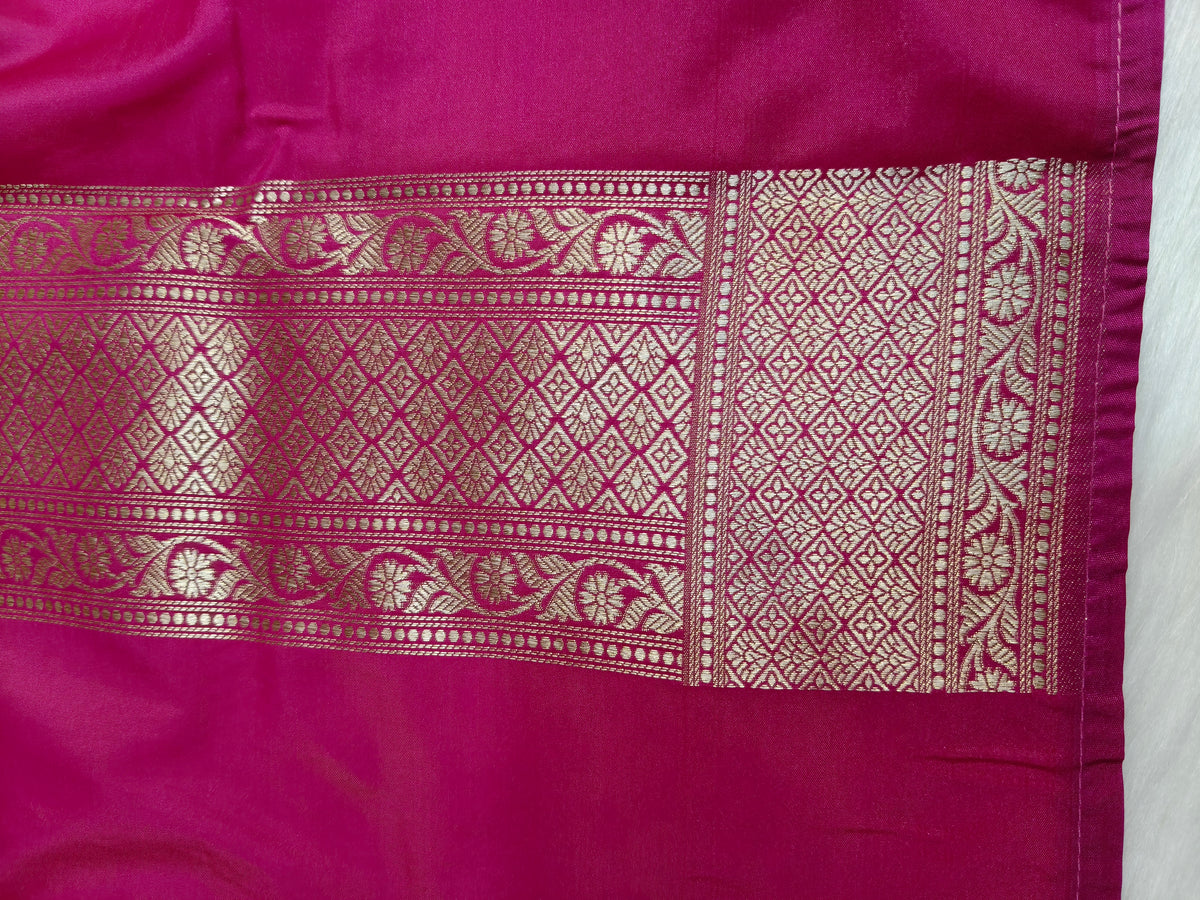 Banarasi Tanchhui Minakari Saree Red Rani Shade With Multi Color Mina BTS021