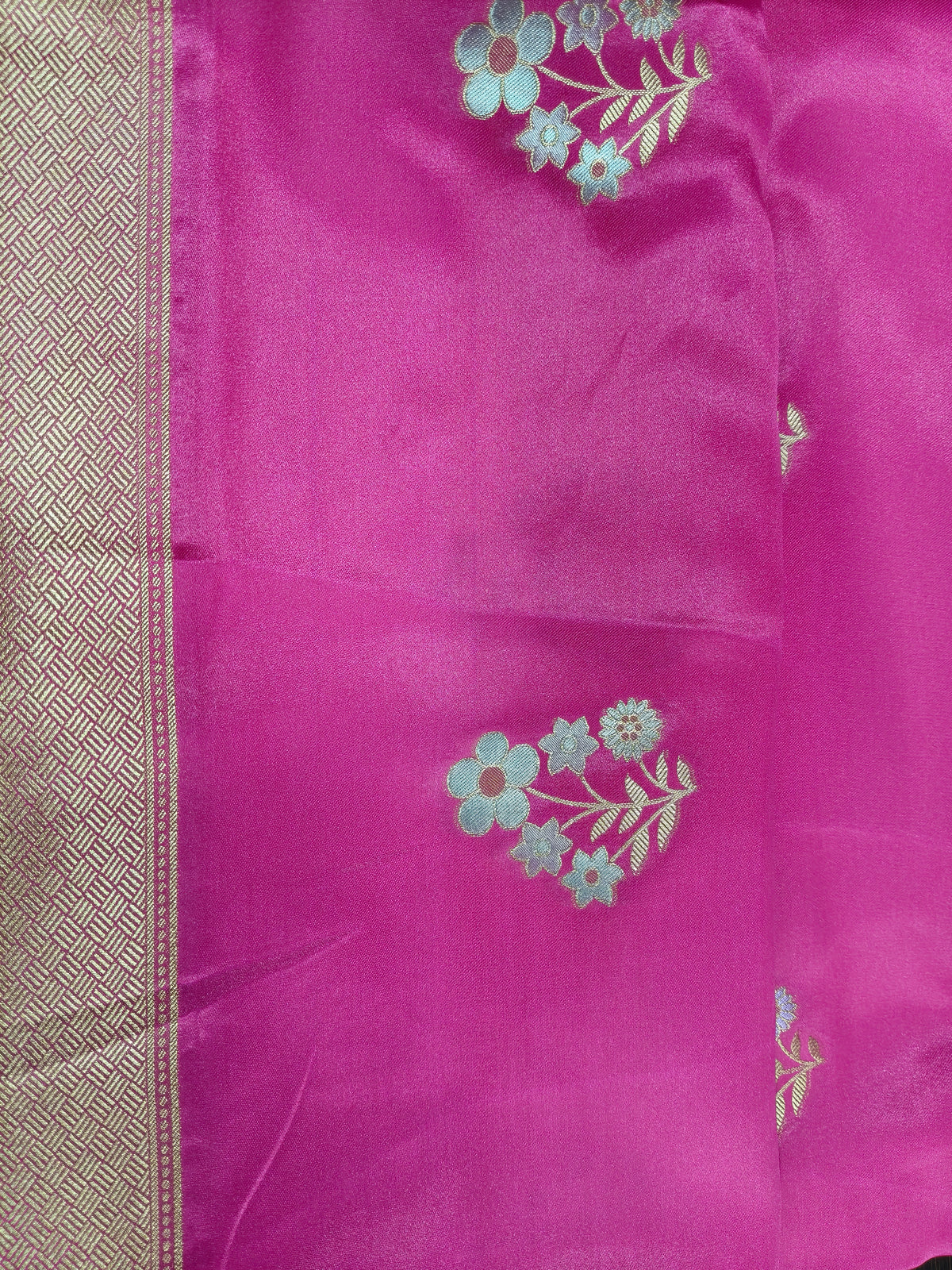 Mashru satin saree Rani color MSS0013