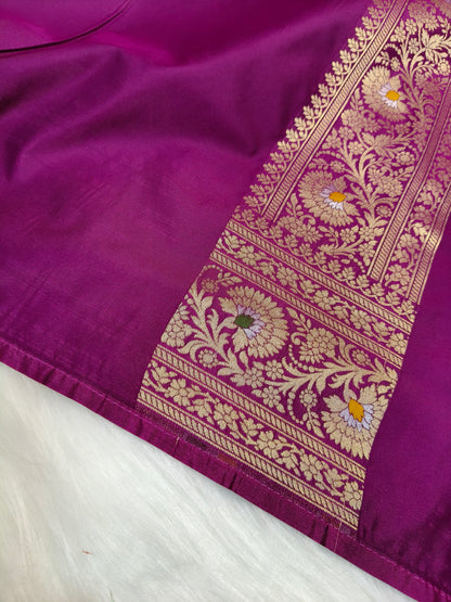 Banarasi Minakari Tanchhui Saree Light Purple Shade With Multi Color Mina BTS005