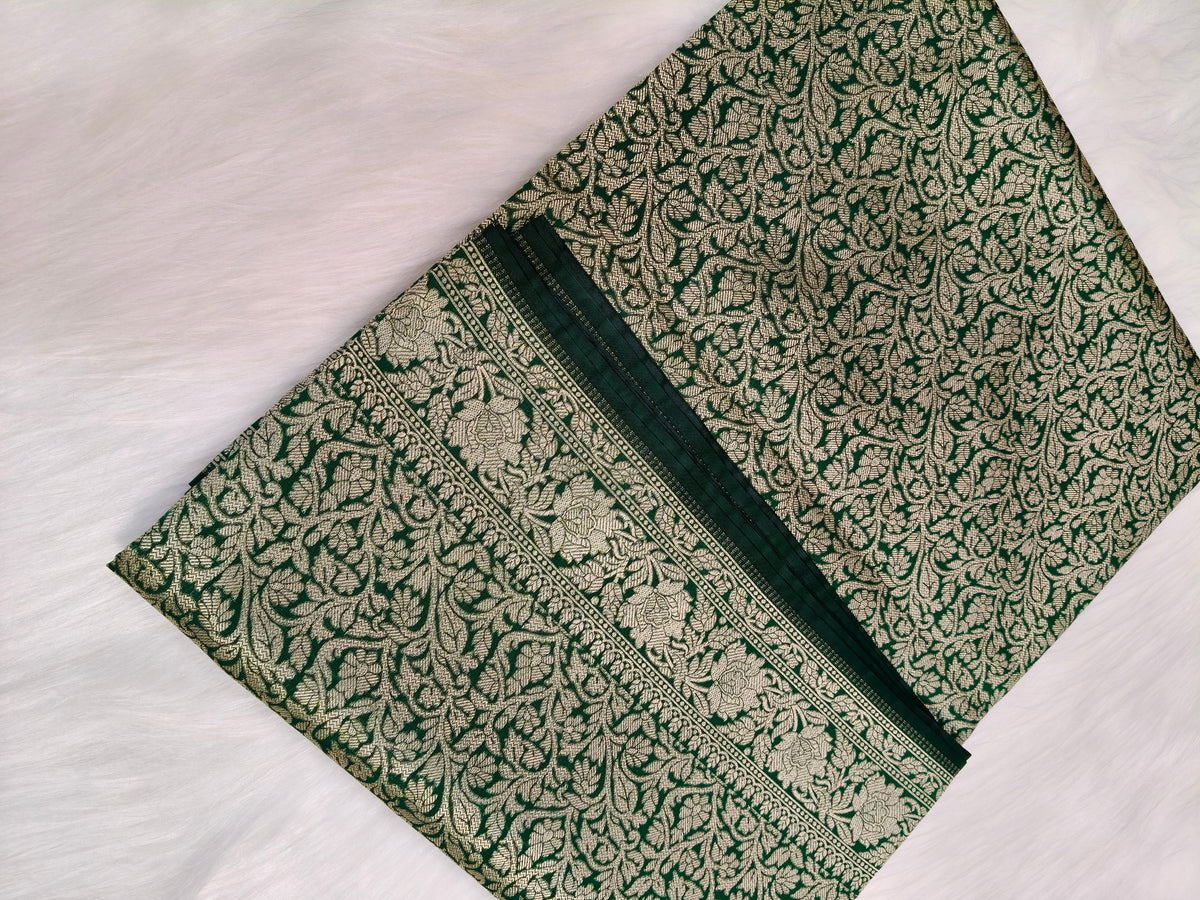 Banarasi Single  Tanchhui Saree Green Shade BTS007
