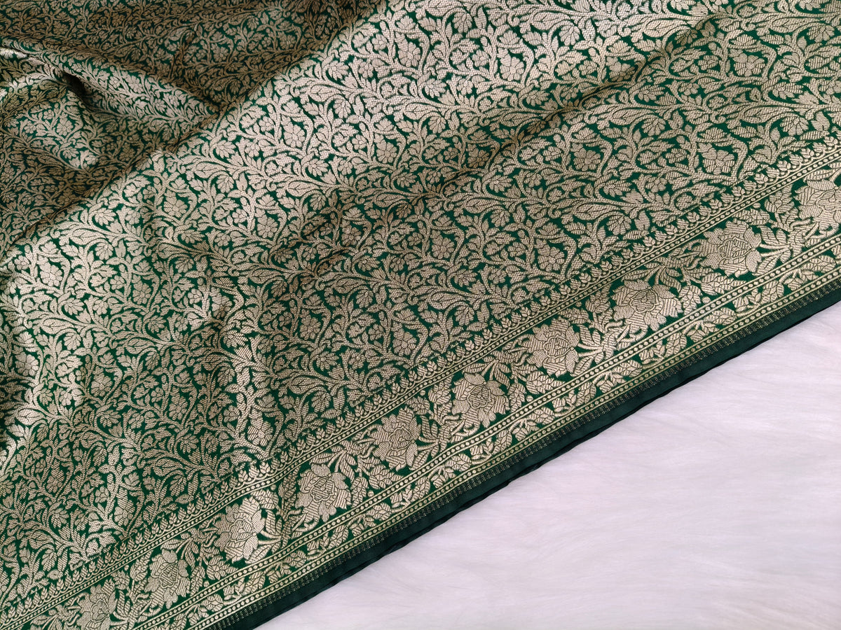 Banarasi Single  Tanchhui Saree Green Shade BTS007