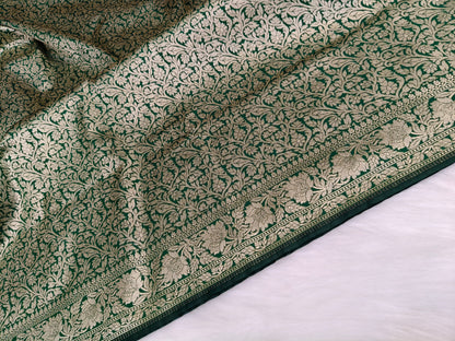 Banarasi Single  Tanchhui Saree Green Shade BTS007