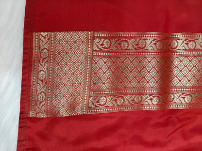 Banarasi Tanchhui Minakari Saree Red Shade With Multi Color Mina BTS019
