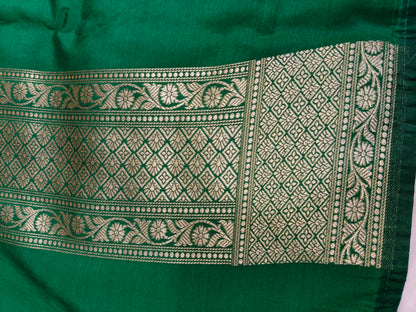 Banarasi Tanchhui Minakari Saree Green Shade With Multi Color Mina BTS020