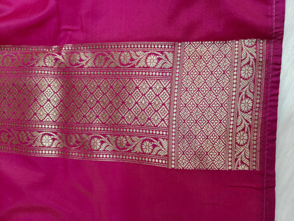 Banarasi Tanchhui Minakari Saree Red Rani Shade With Multi Color Mina BTS021