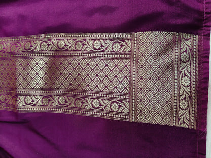 Banarasi Tanchhui Minakari Saree Wine Shade With Multi Color Mina BTS022