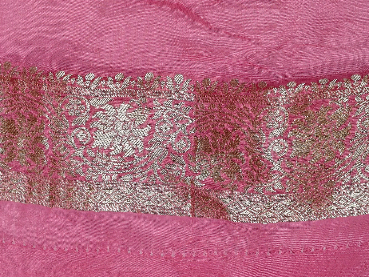 Crepe Banarasi Silk Saree Blush Pink Shade CBS008