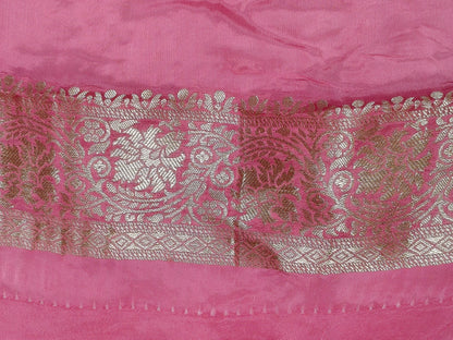 Crepe Banarasi Silk Saree Blush Pink Shade CBS008