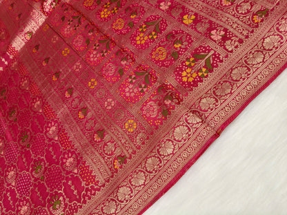 Crepe Banarasi Silk Saree Blush Baby Pink Shade CBS014