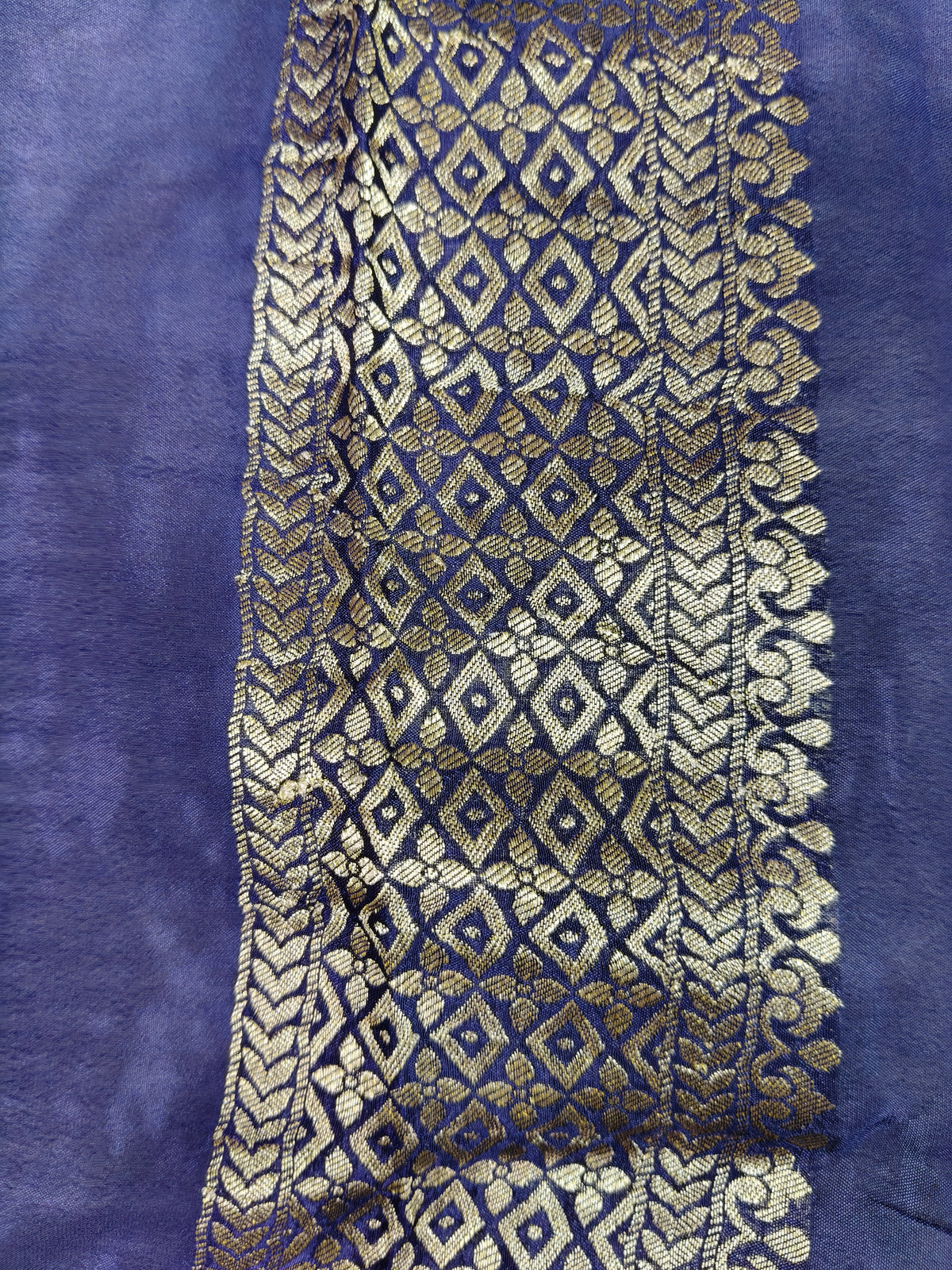 Crepe Banarasi Silk Saree Navy Blue Shade CBS020
