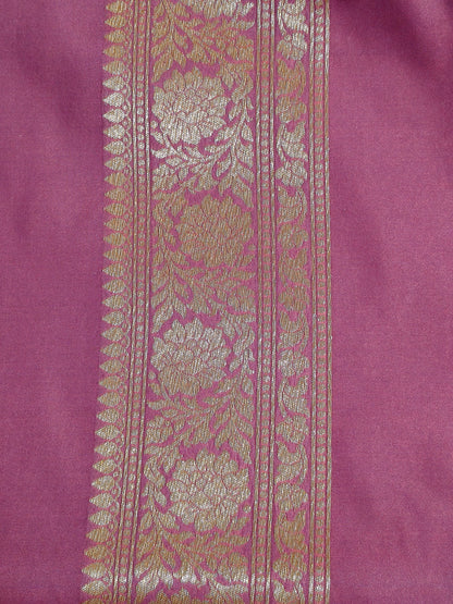 Banarasi Silk Brocade Antique Zari Saree Wine Color AZ002