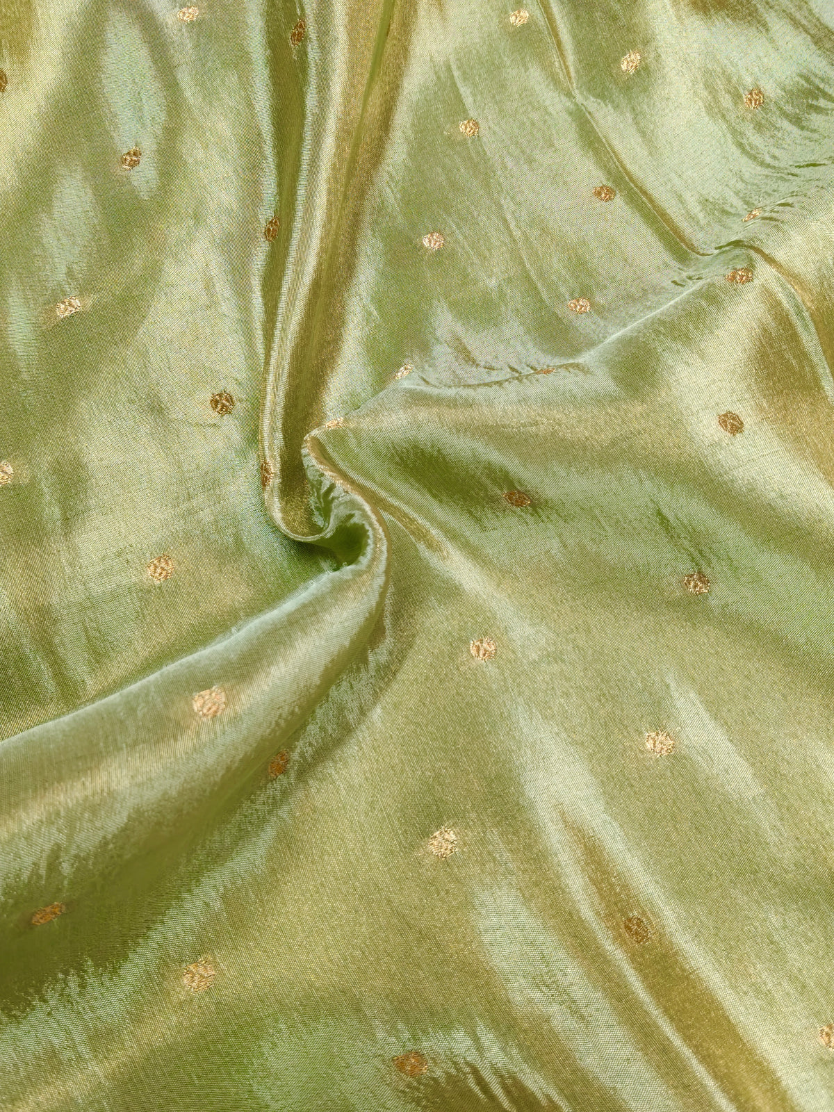 Pure Viscose Soft Tishu Silk Saree Pista Shade VTS001