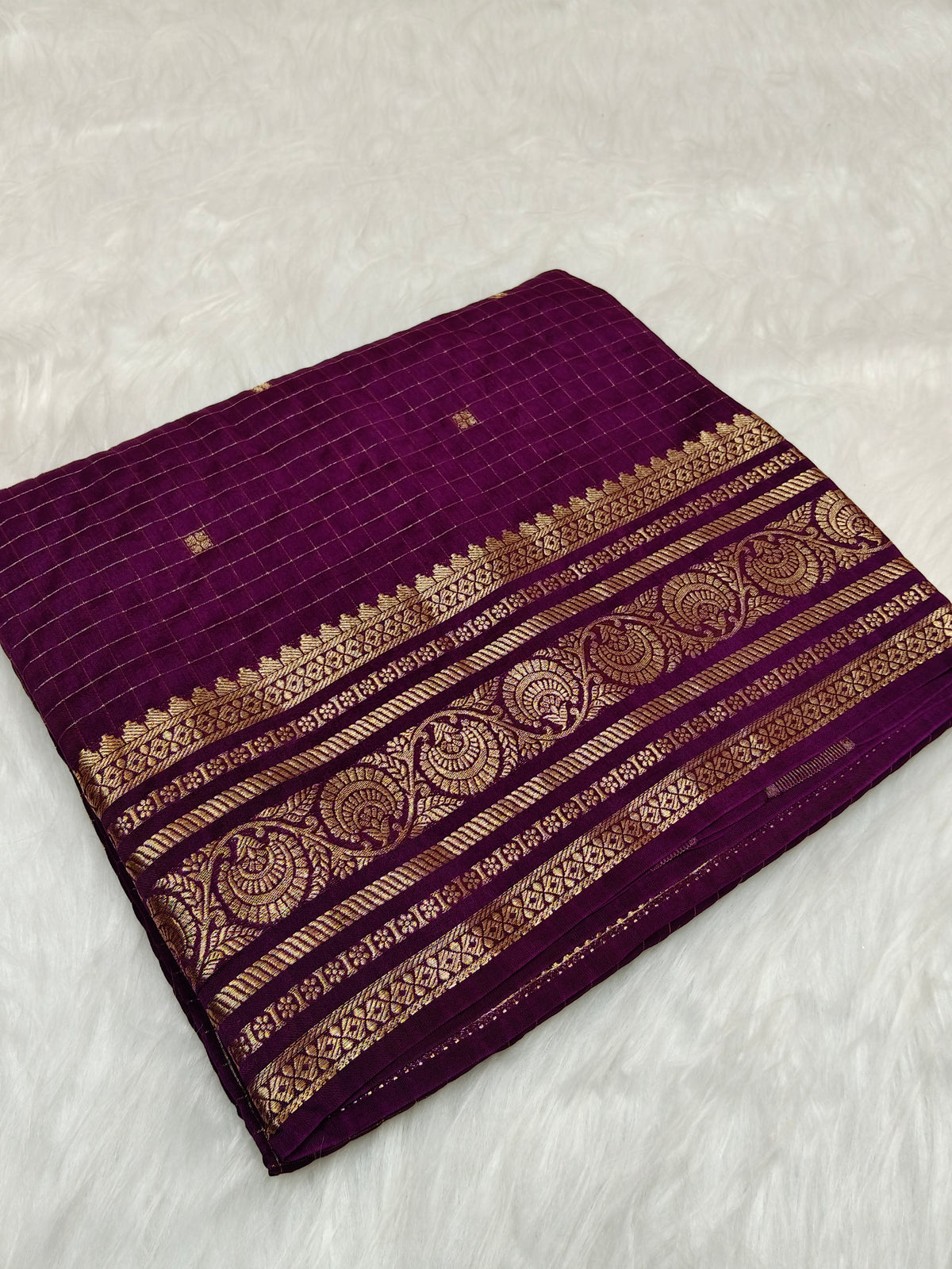 Pure Viscose Soft Silk Saree Purple Shade VSS001