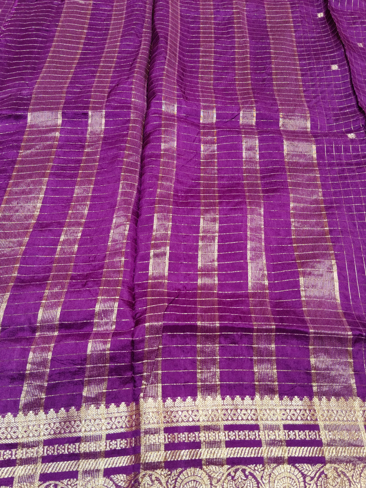 Pure Viscose Soft Silk Saree Purple Shade VSS001