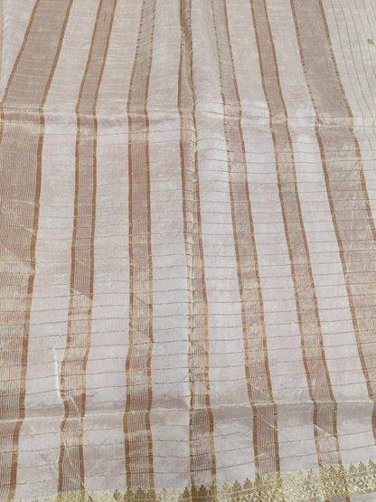 Pure Viscose Soft Silk Saree Off White Shade VSS002