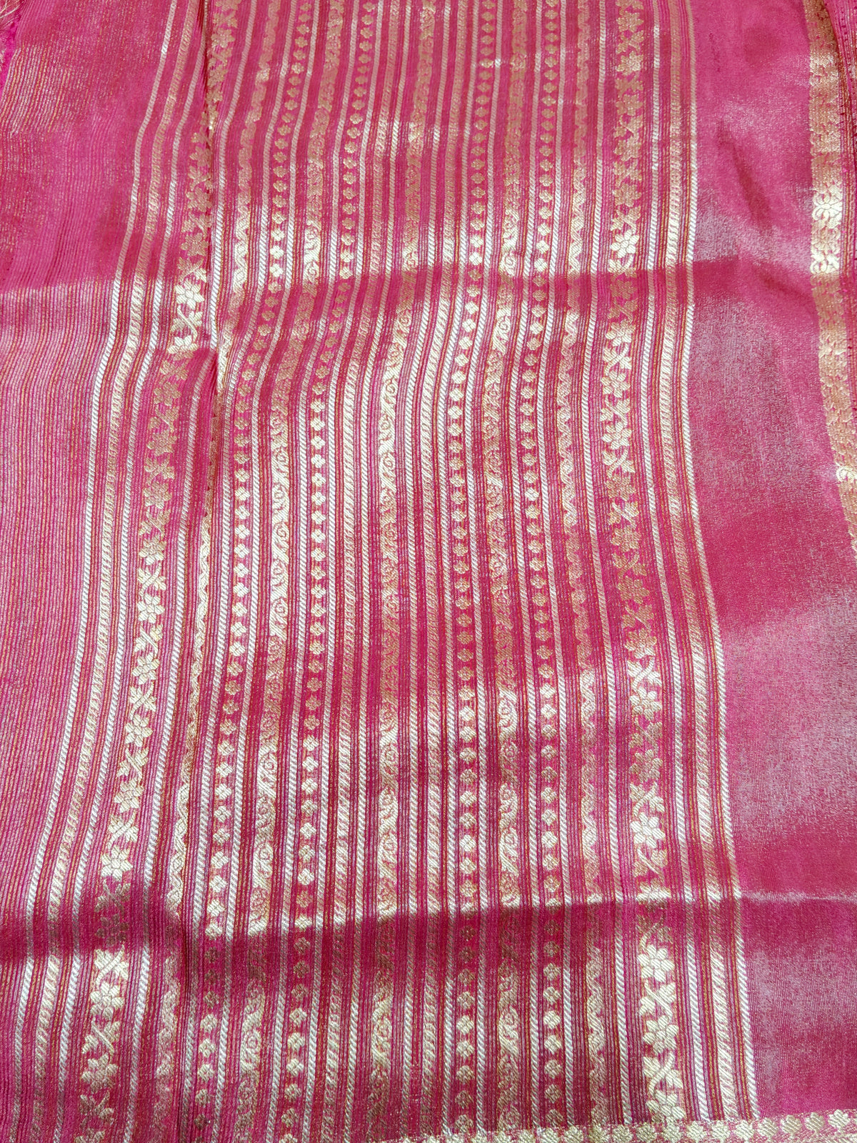 Pure Viscose Soft Tishu Silk Saree Rani Red Color VTS005