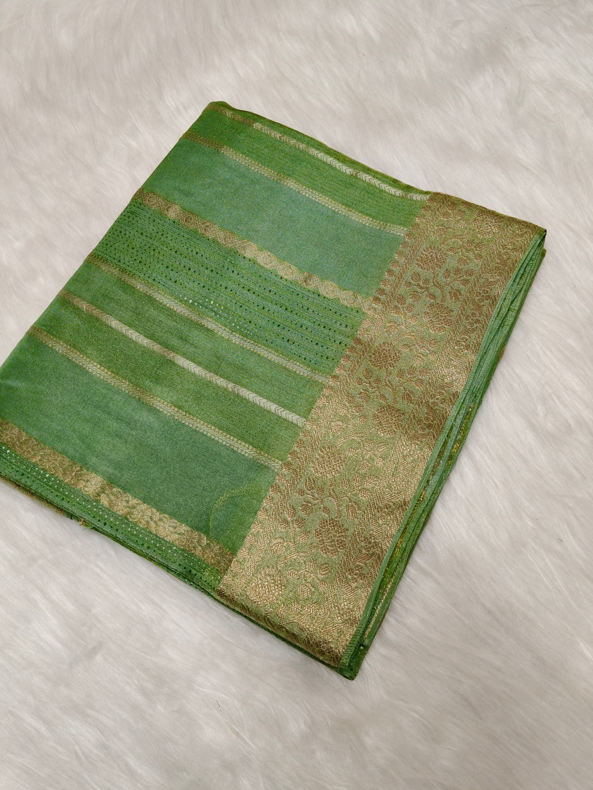 Pure Viscose Soft tishu Silk Saree Pista Green Shade VTS006