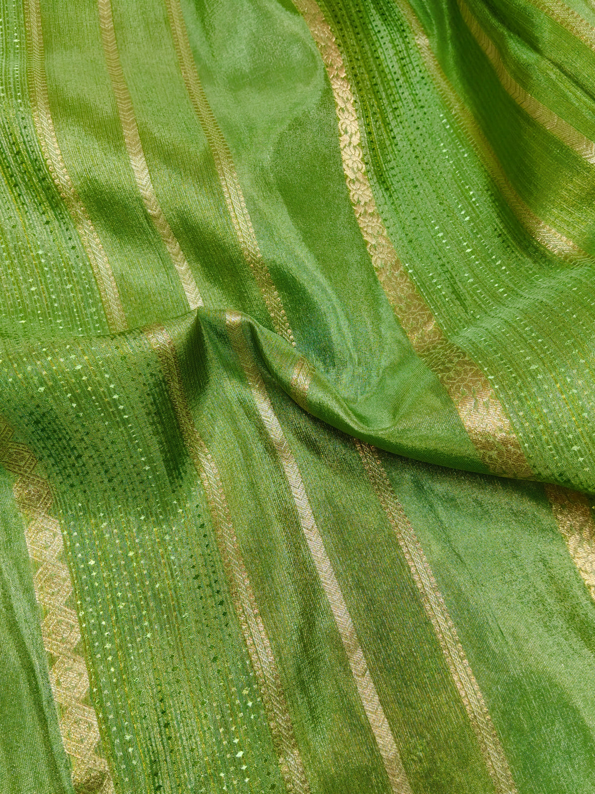 Pure Viscose Soft tishu Silk Saree Pista Green Shade VTS006