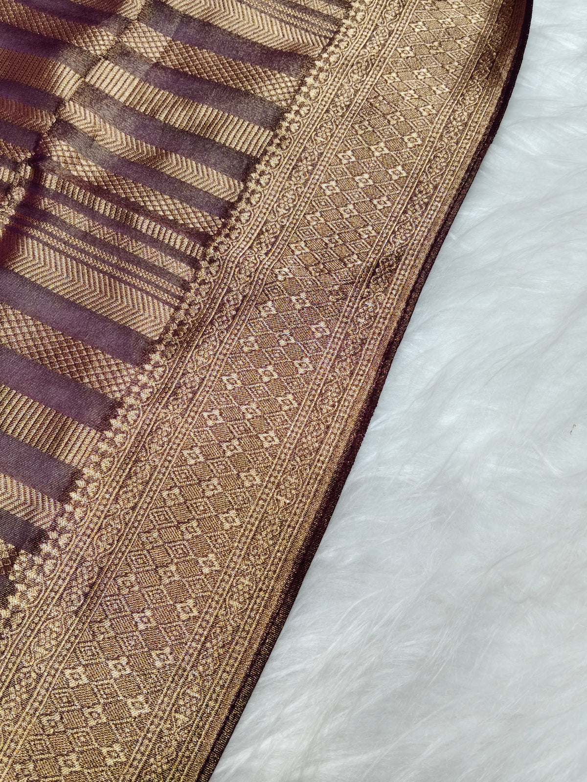 Pure Viscose Soft Tishu Silk Saree Wine Shade VTS009