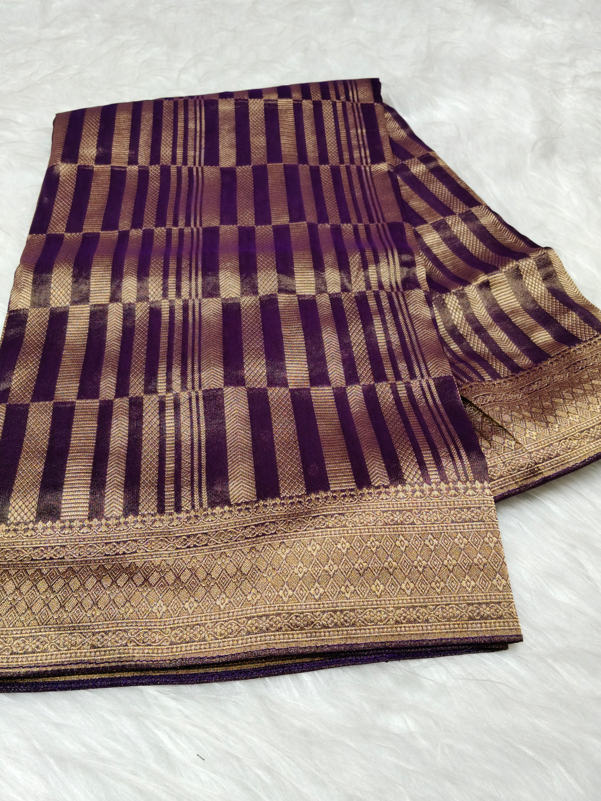 Pure Viscose Soft Tishu Silk Saree Dark Majenta Shade VTS011