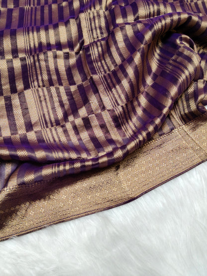 Pure Viscose Soft Tishu Silk Saree Dark Majenta Shade VTS011