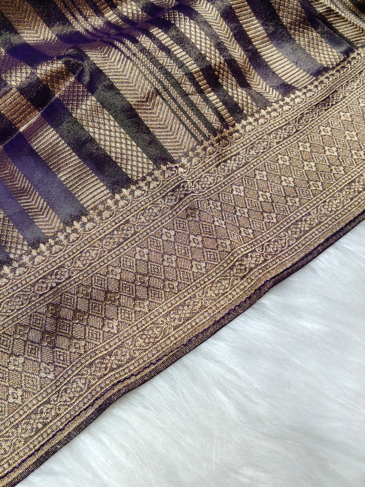 Pure Viscose Soft Tishu Silk Saree Dark Majenta Shade VTS011