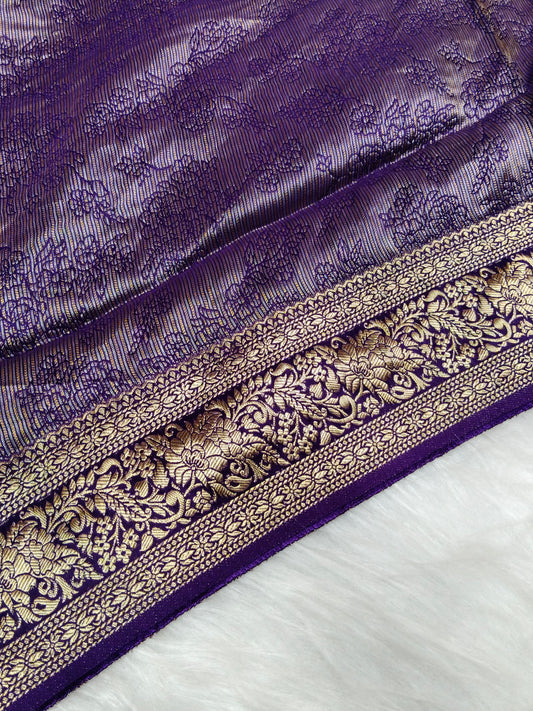 Pure Viscose Soft Tishu Silk Saree Dark Majenta Shade VTS017