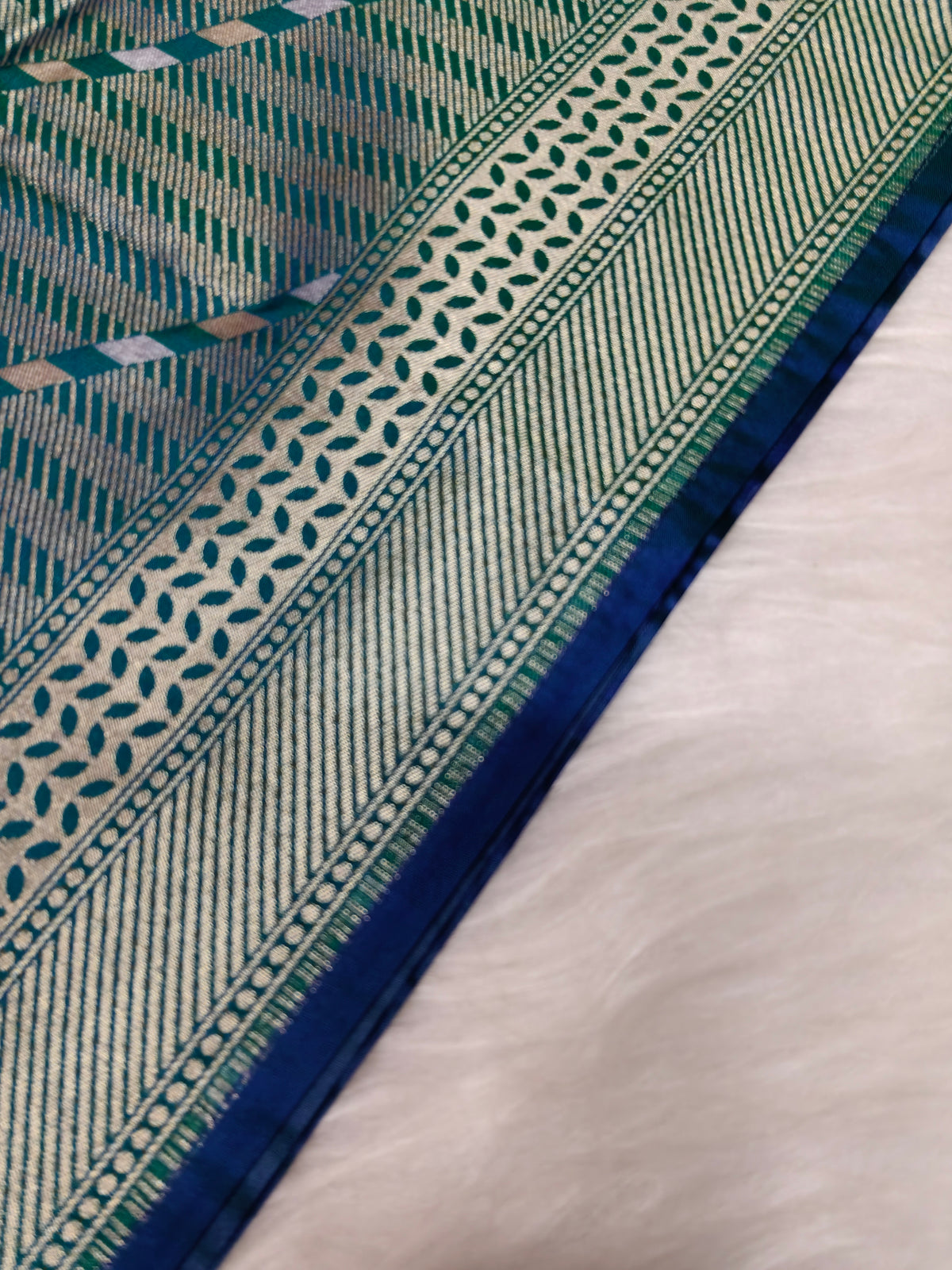 Banarasi Brocade Sona Rupa Peacock Shade BTS0029