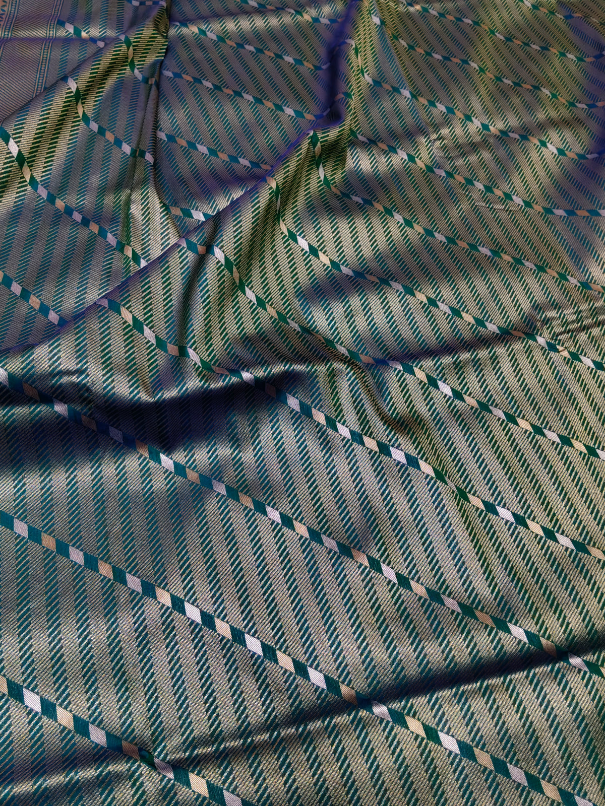Banarasi Brocade Sona Rupa Peacock Shade BTS0029