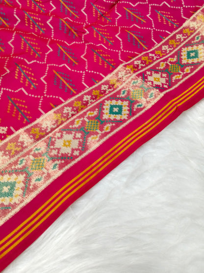 Rudraksh Patola saree With Multi Color Mina Red Color Shade RPS003