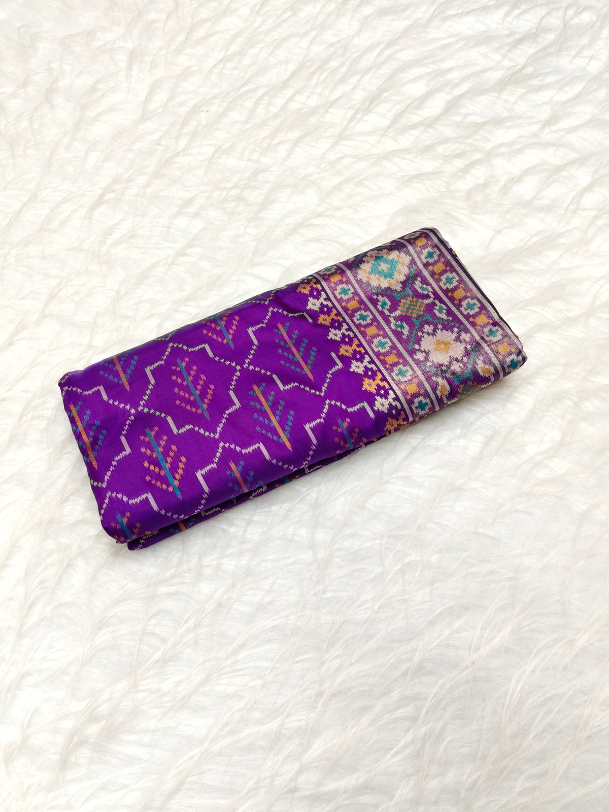 Rudraksh Patola Saree Purple Shade With Multi Color Mina RPS002