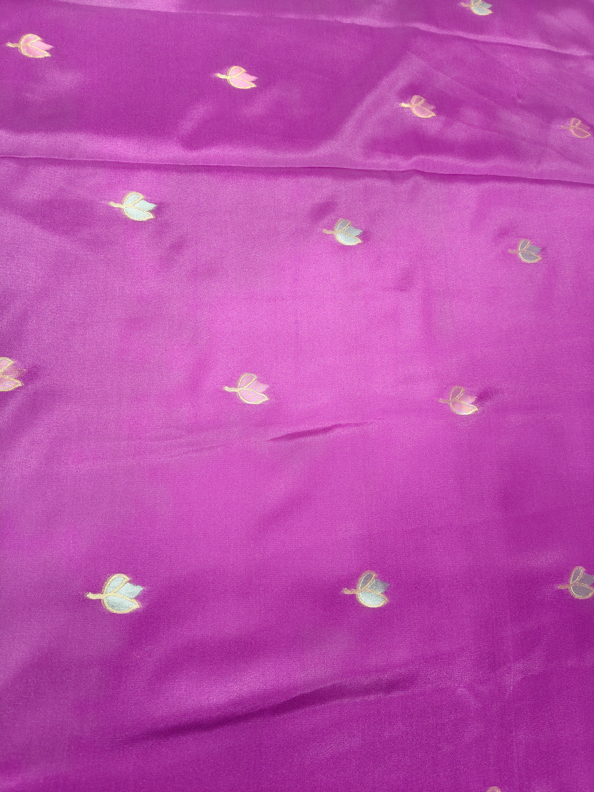 Mashru satin saree purple color with mina MSS003