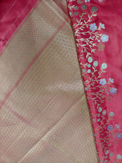 Mashru satin saree red color MSS0011