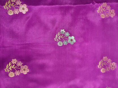Mashru satin saree purple color MSS0012