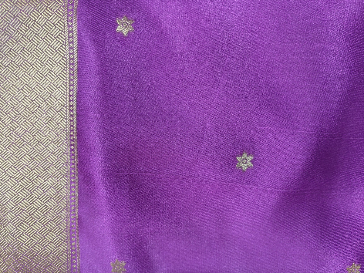 Mashru satin saree purple color MSS0012