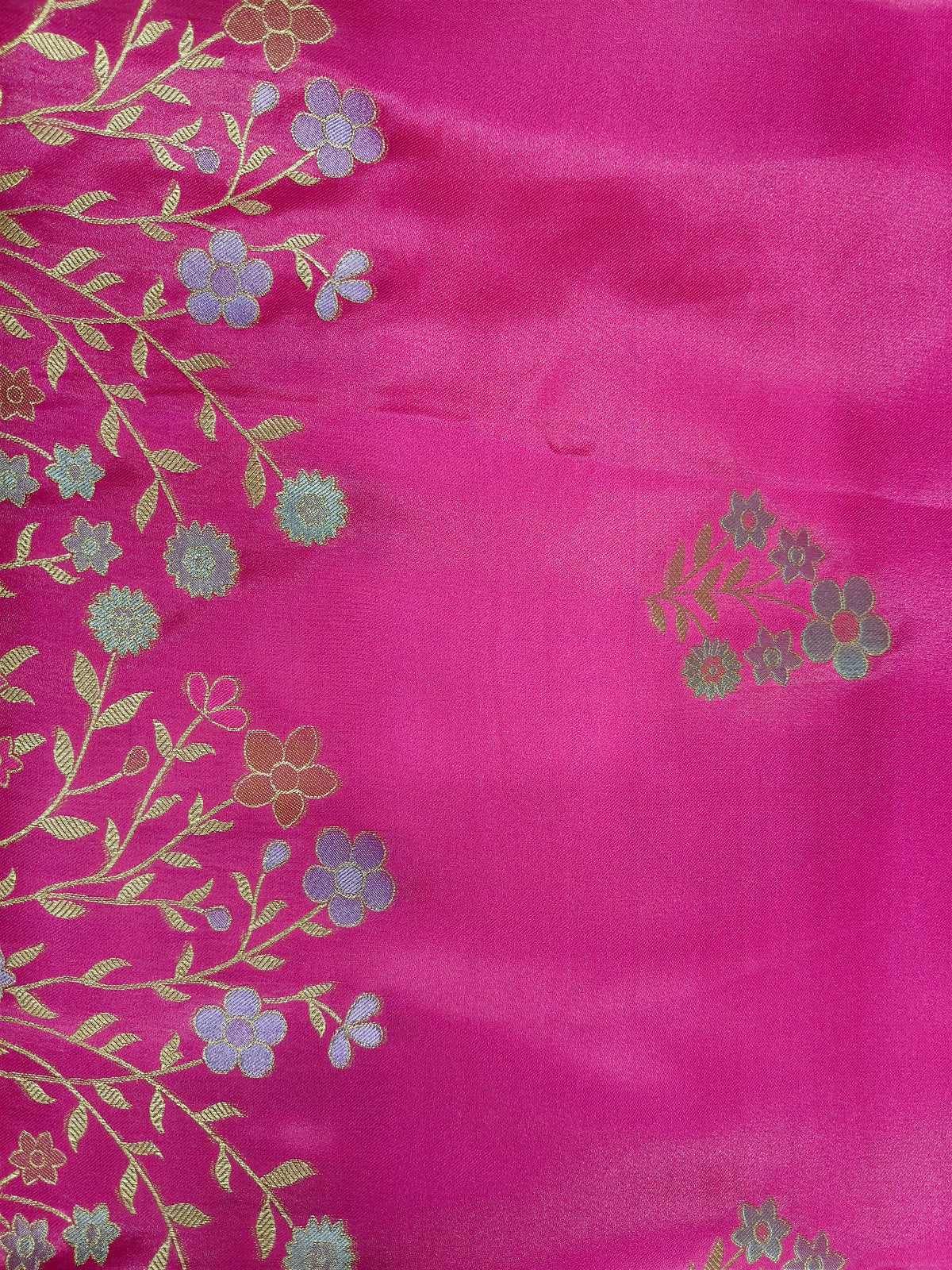 Mashru satin saree Rani color MSS0013