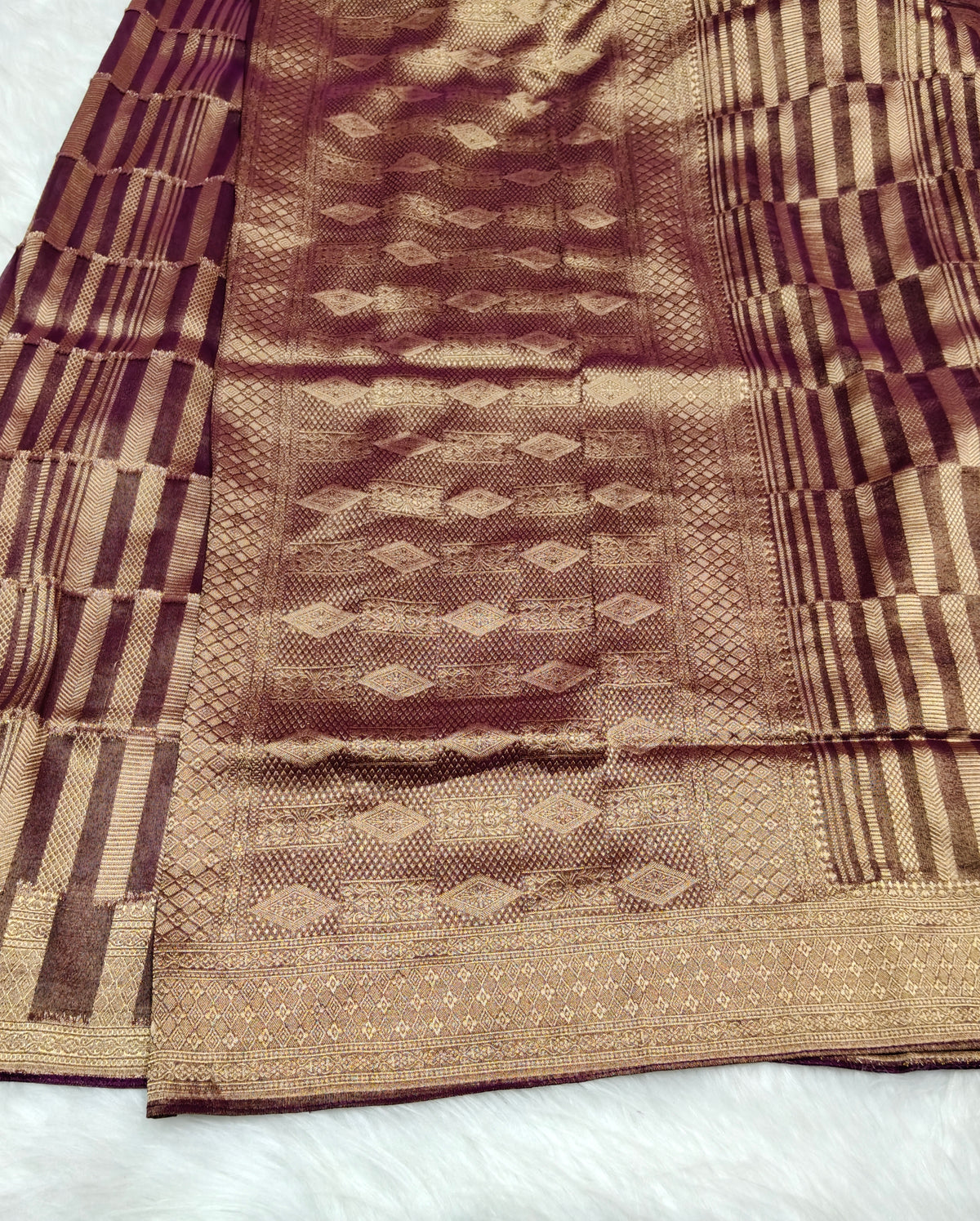 Pure Viscose Soft Tishu Silk Saree Wine Shade VTS009