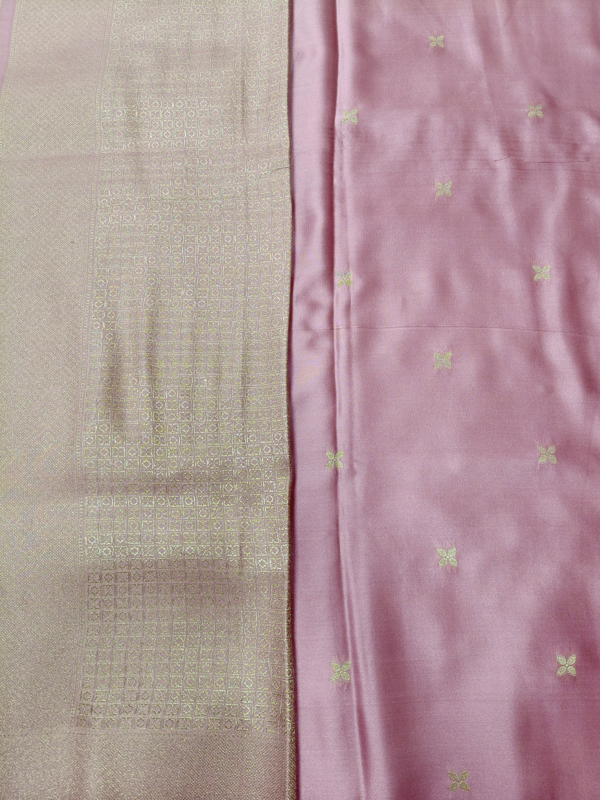 Mashru satin saree gajari color with meena MSS005