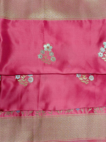 Mashru satin saree red color MSS0011